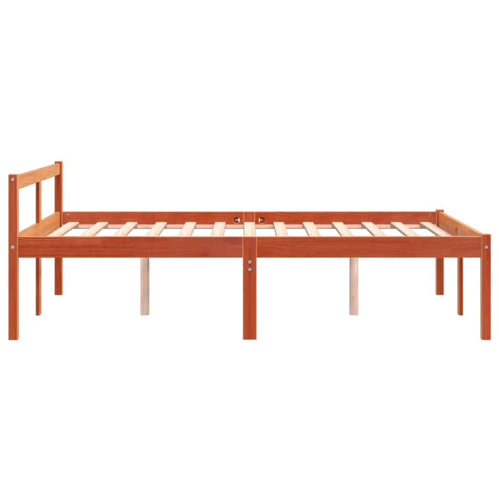 Krevet za starije osobe voštano smeđi 140 x 200 cm od borovine