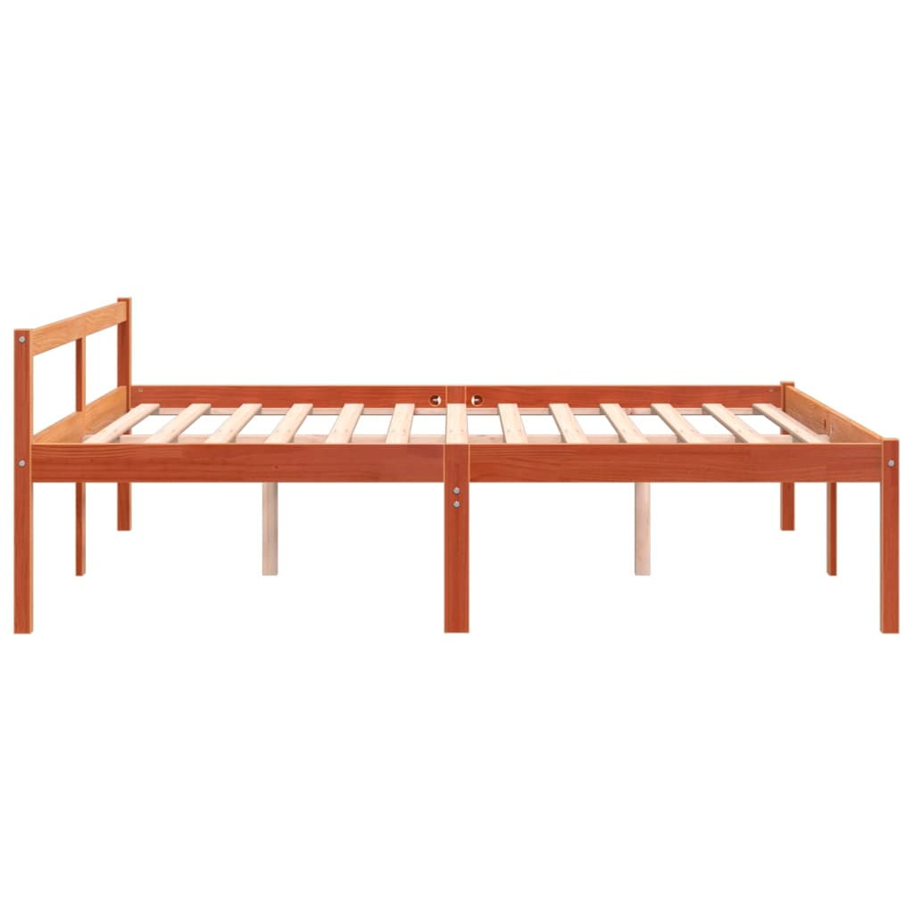 Krevet za starije osobe voštano smeđi 150 x 200 cm od borovine