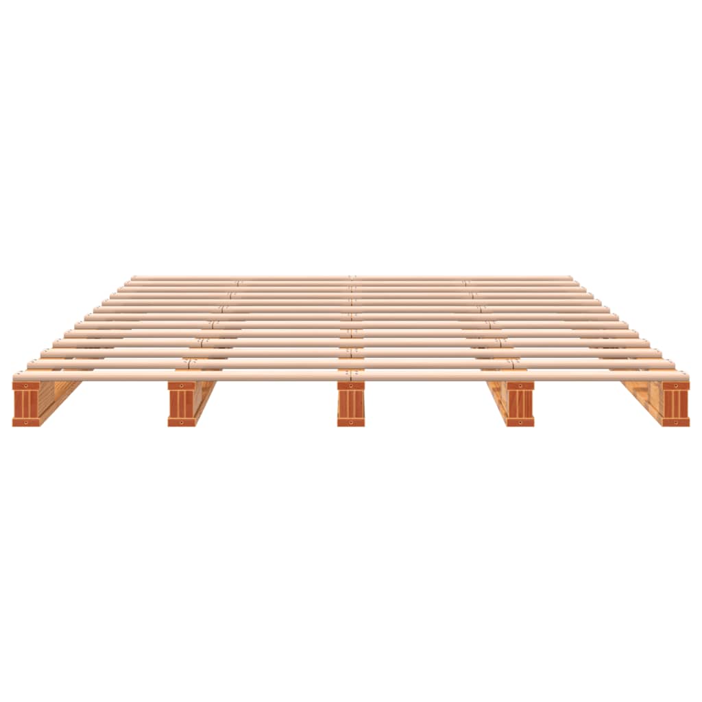 Krevet od paleta voštano smeđi 140x200 cm od masivne borovine