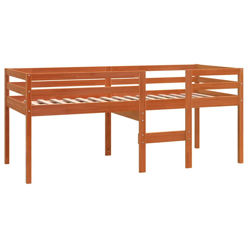 Visoki krevet voštano smeđi 90 x 200 cm od masivne borovine