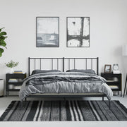 Noćni ormarići 2 kom crni 50 x 35 x 60 cm od stakla i čelika