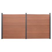 Set panela za ogradu smeđi 353x186 cm WPC