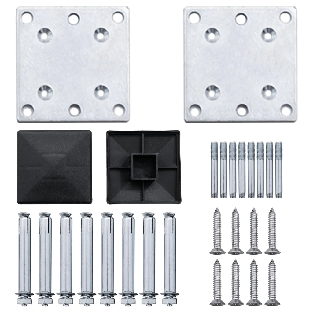Set panela za ogradu smeđi 353x186 cm WPC