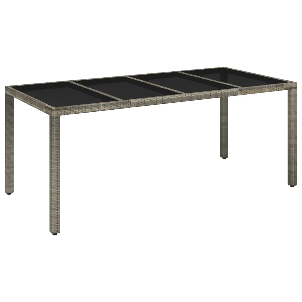 9-dijelni vrtni blagovaonski set sivi od poliratana