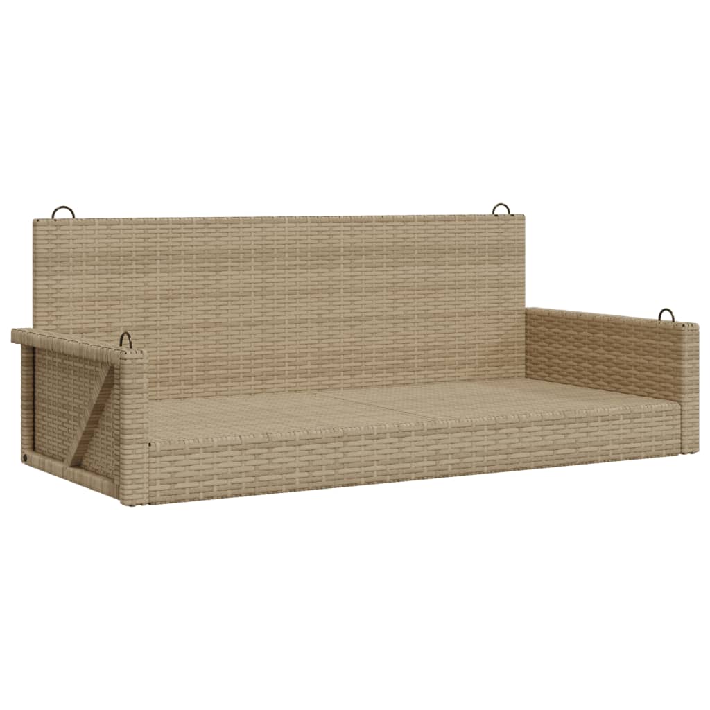 Klupa za ljuljanje bež 119 x 56 x 48 cm od poliratana