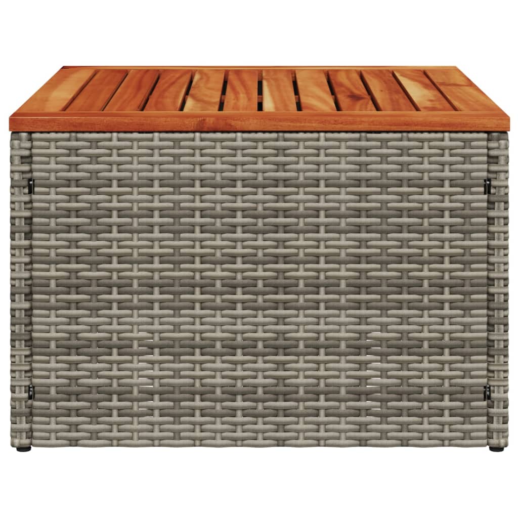 Vrtni stol sivi 55 x 55 x 37 cm od poliratana i bagremovog drva