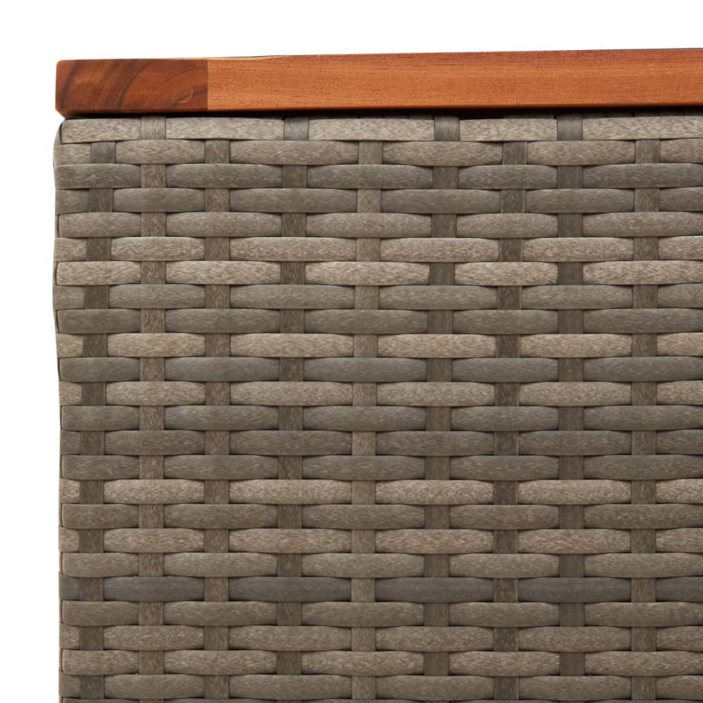 Vrtni stol sivi 55 x 55 x 37 cm od poliratana i bagremovog drva
