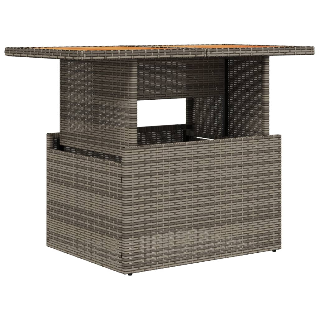 Vrtni stol sivi 100x55x73 cm od poliratana i bagremovog drva
