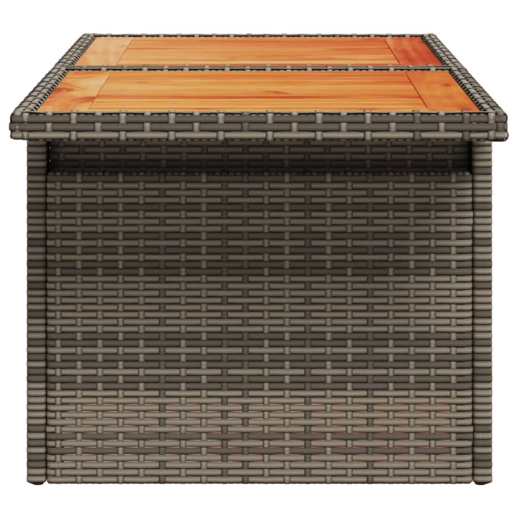 Vrtni stol sivi 100x55x73 cm od poliratana i bagremovog drva