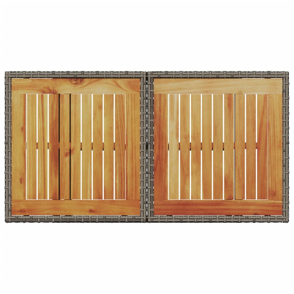 Vrtni stol sivi 100x55x73 cm od poliratana i bagremovog drva