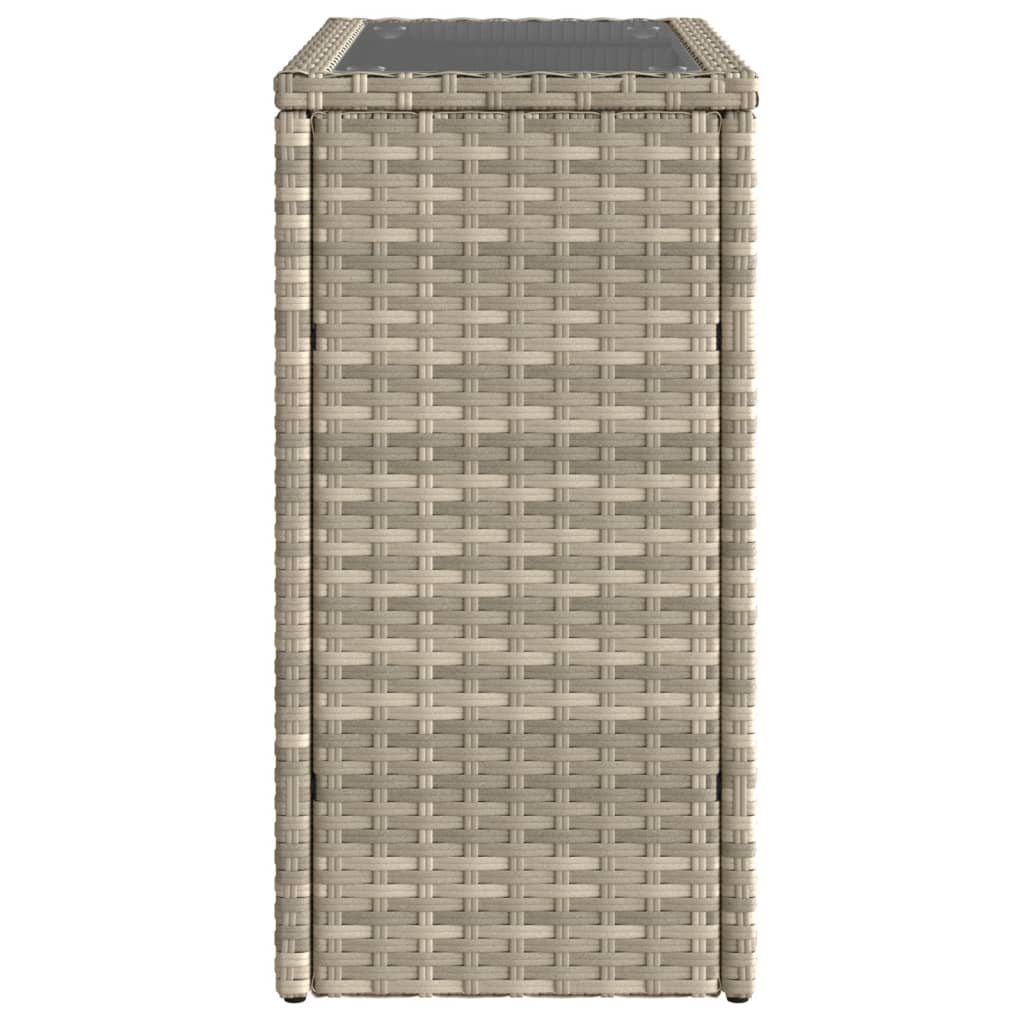Vrtni stol sa staklenom pločom 58x27,5x55 cm od poliratana