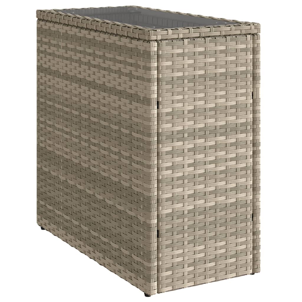 Vrtni stol sa staklenom pločom 58x27,5x55 cm od poliratana