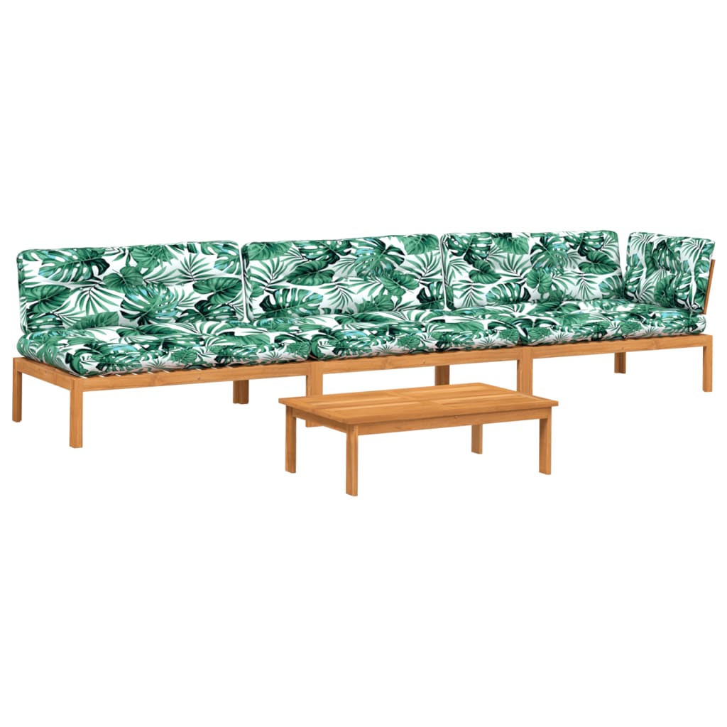 4-dijelni set vrtnih sofa od paleta s jastucima od drva bagrema