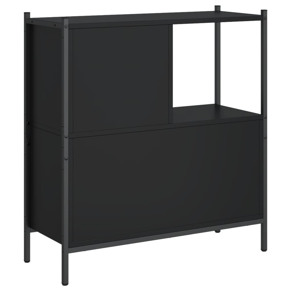 Regal za knjige crni 72 x 28 x 77,5 cm od konstruiranog drva