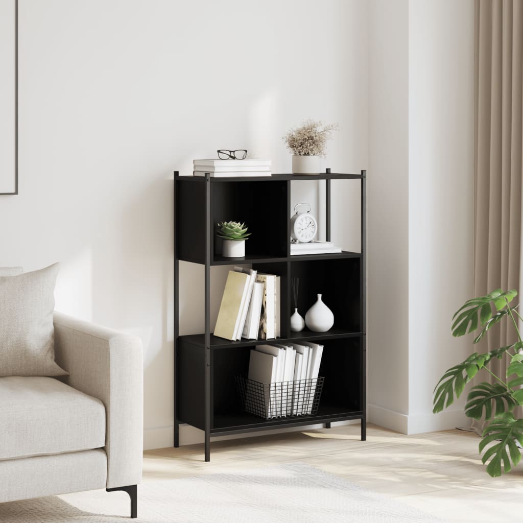 Regal za knjige crni 72x28x109 cm od konstruiranog drva
