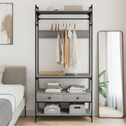 Ormar s ladicama sivi hrast 89x39x184,5 cm konstruirano drvo