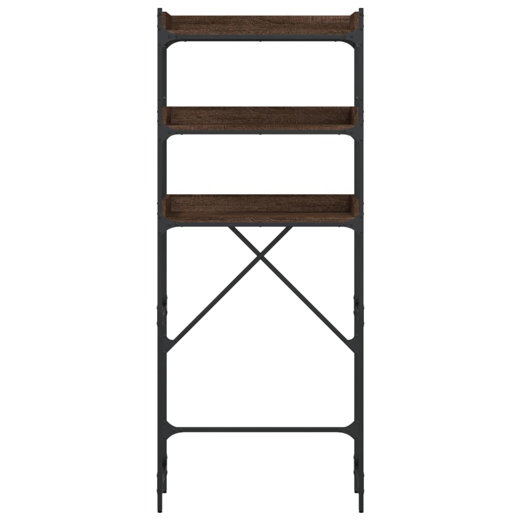 Polica za perilicu rublja boja smeđeg hrasta 67x25x163cm drvena