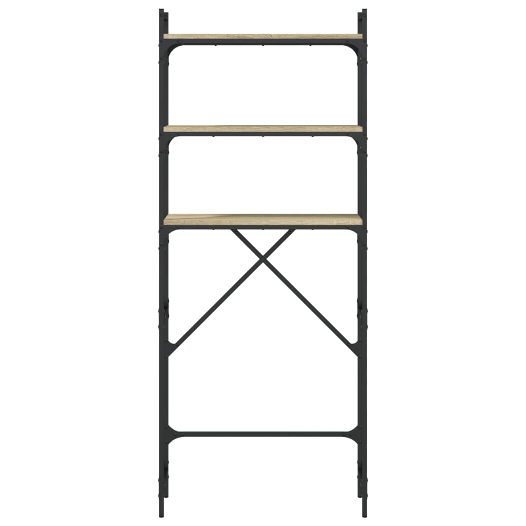 Polica za perilicu rublja boja hrasta 67x25x163 cm drvena