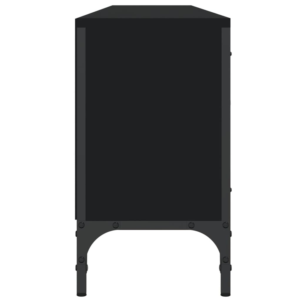 TV ormarić s ladicom crni 200 x 25 x 44 cm konstruirano drvo