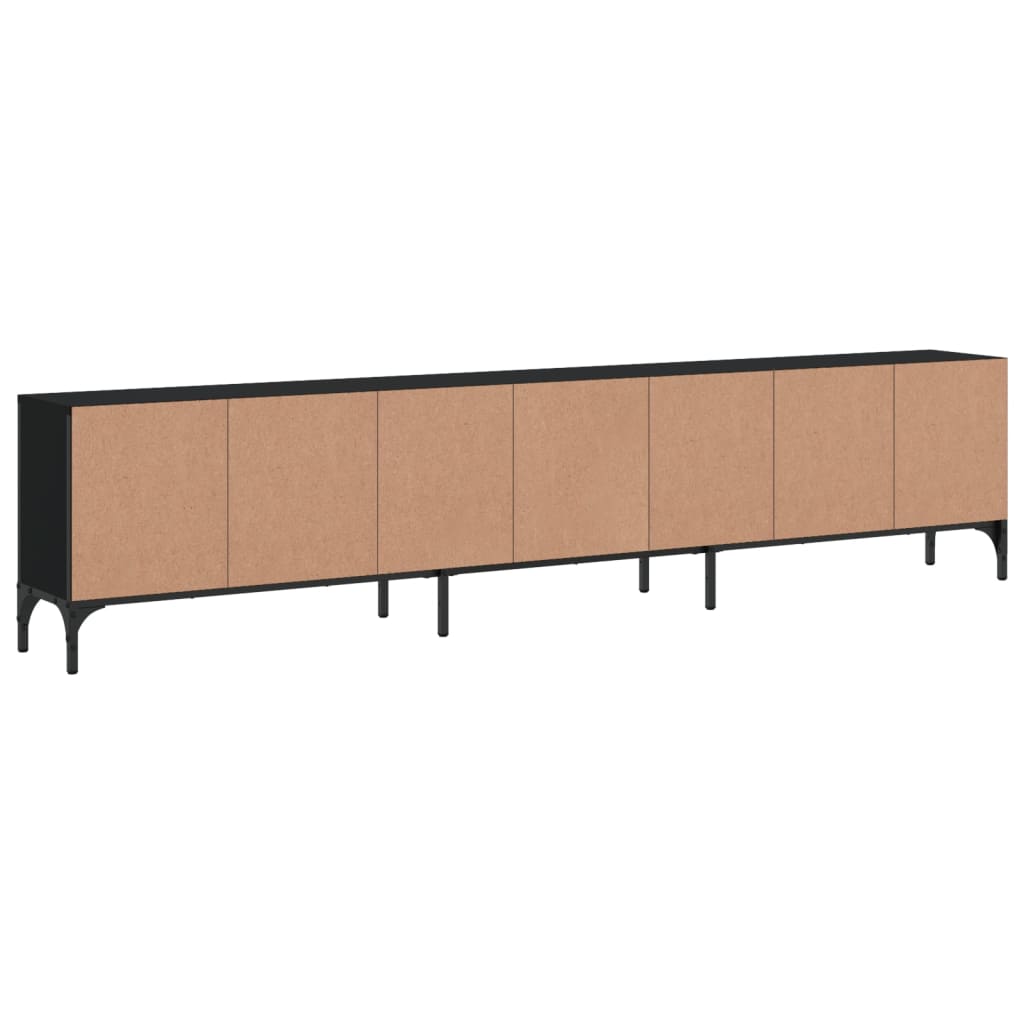 TV ormarić s ladicom crni 200 x 25 x 44 cm konstruirano drvo