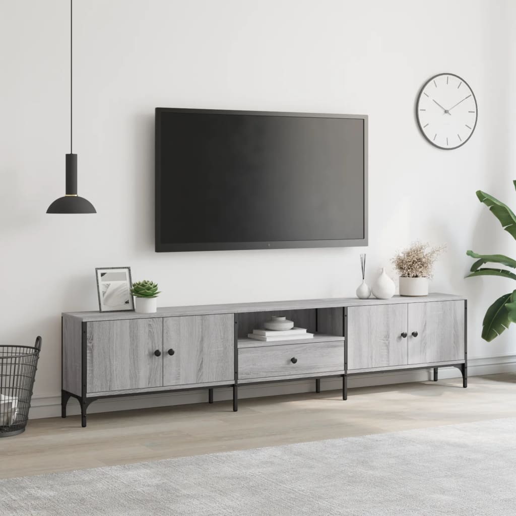 TV ormarić s ladicom boja hrasta 200x25x44 cm konstruirano drvo