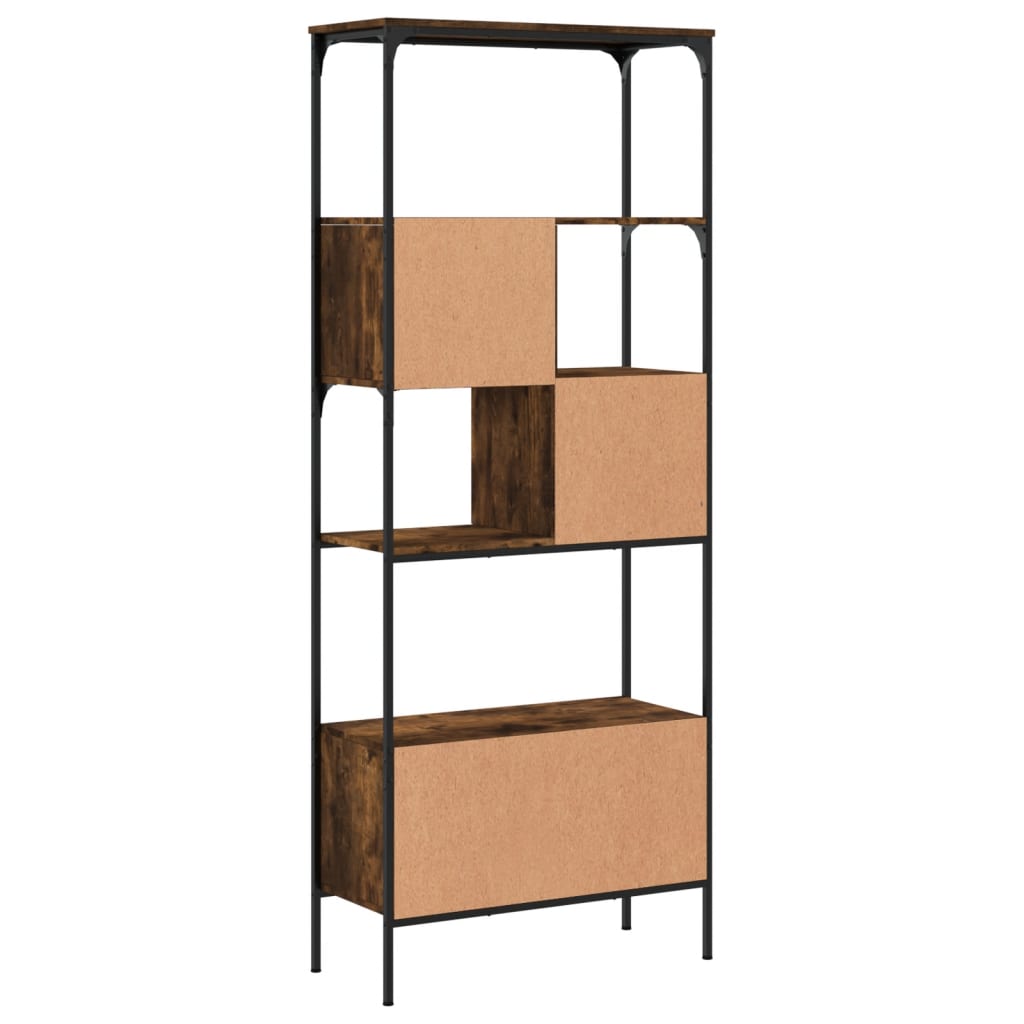Regal za knjige s 5 razina boja hrasta 76x33x188,5 cm drveni