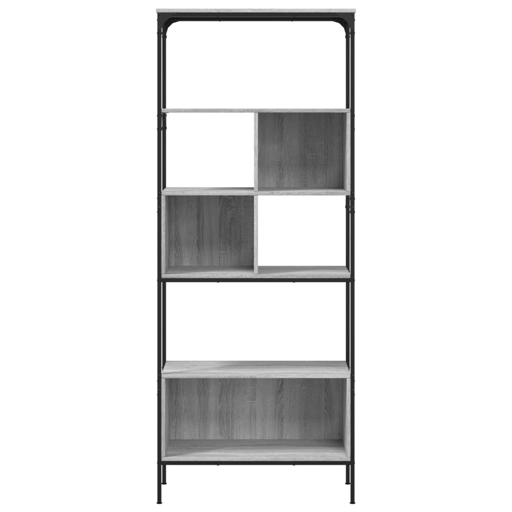 Regal za knjige s 5 razina siva boja hrasta 76x33x188,5cm