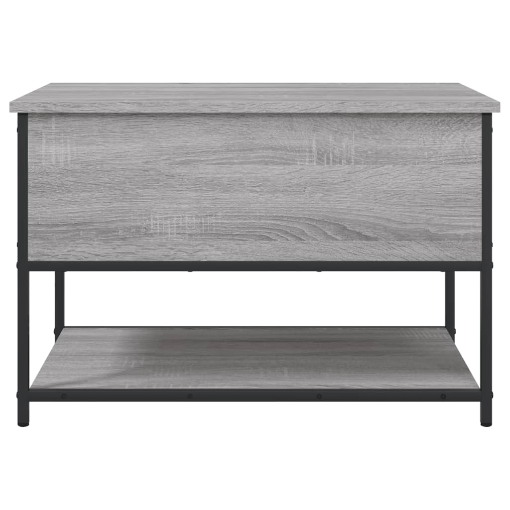 Klupa za pohranu siva boja hrasta 70x42,5x47 cm drvena