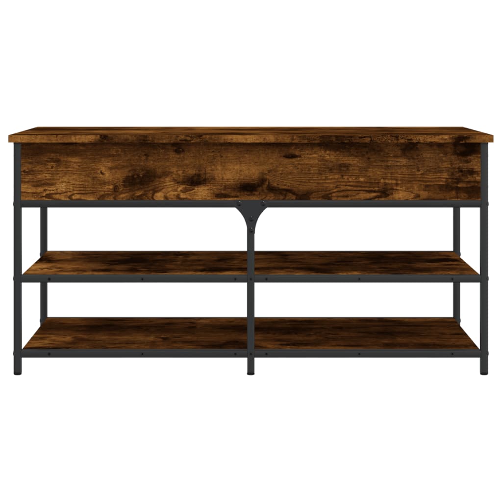 Klupa za cipele boja dimljenog hrasta 100x42,5x50 cm drvena