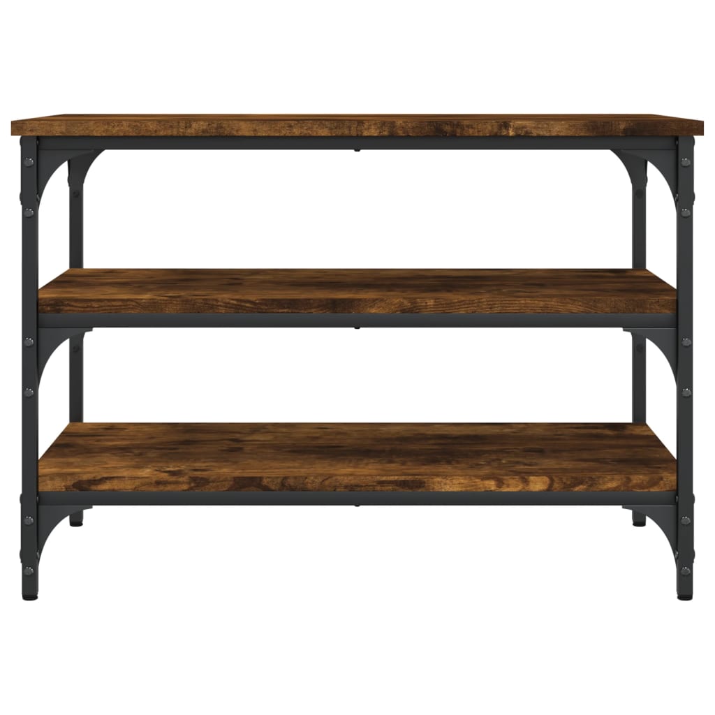 Klupa za cipele boja dimljenog hrasta 70x38,5x49 cm drvena