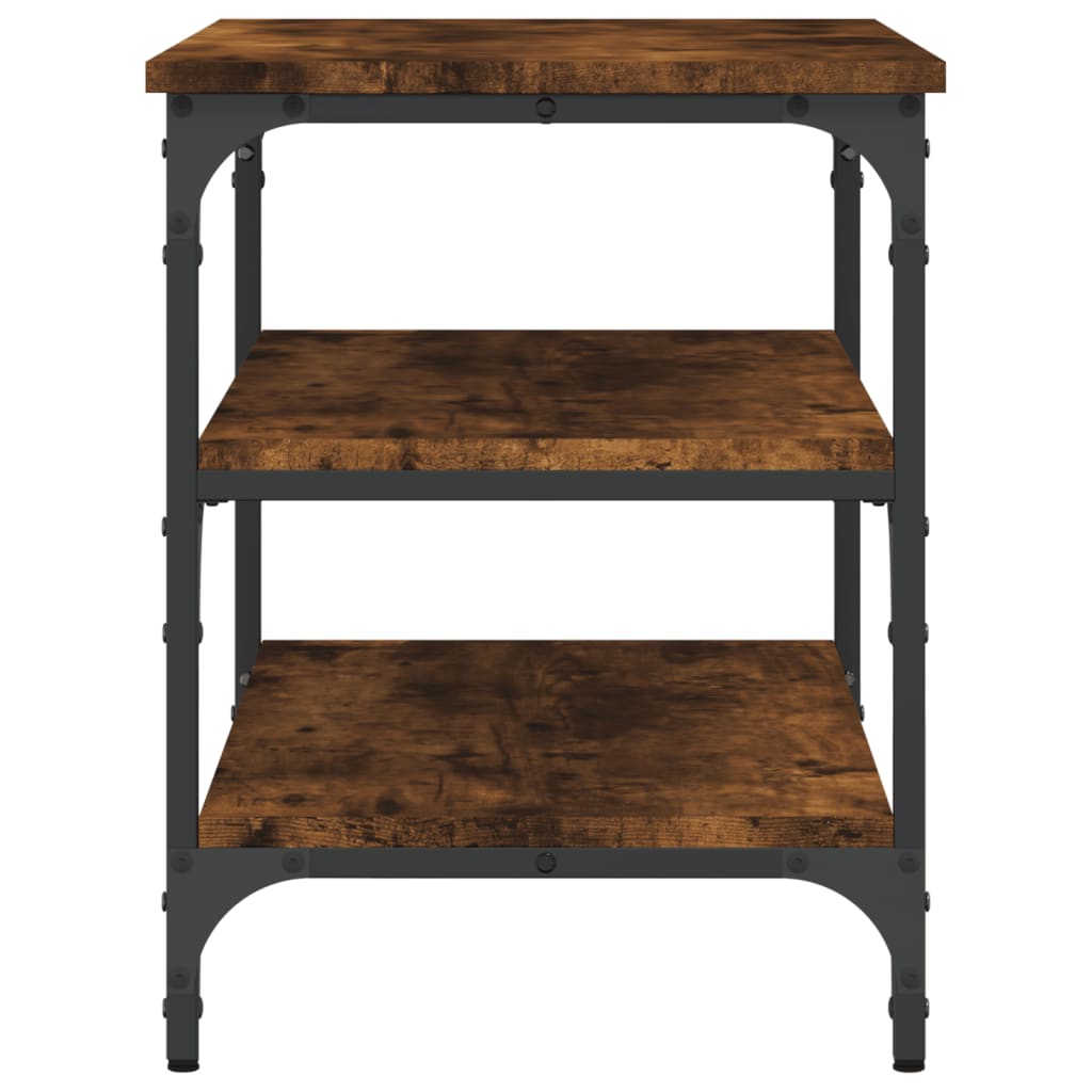 Klupa za cipele boja dimljenog hrasta 70x38,5x49 cm drvena