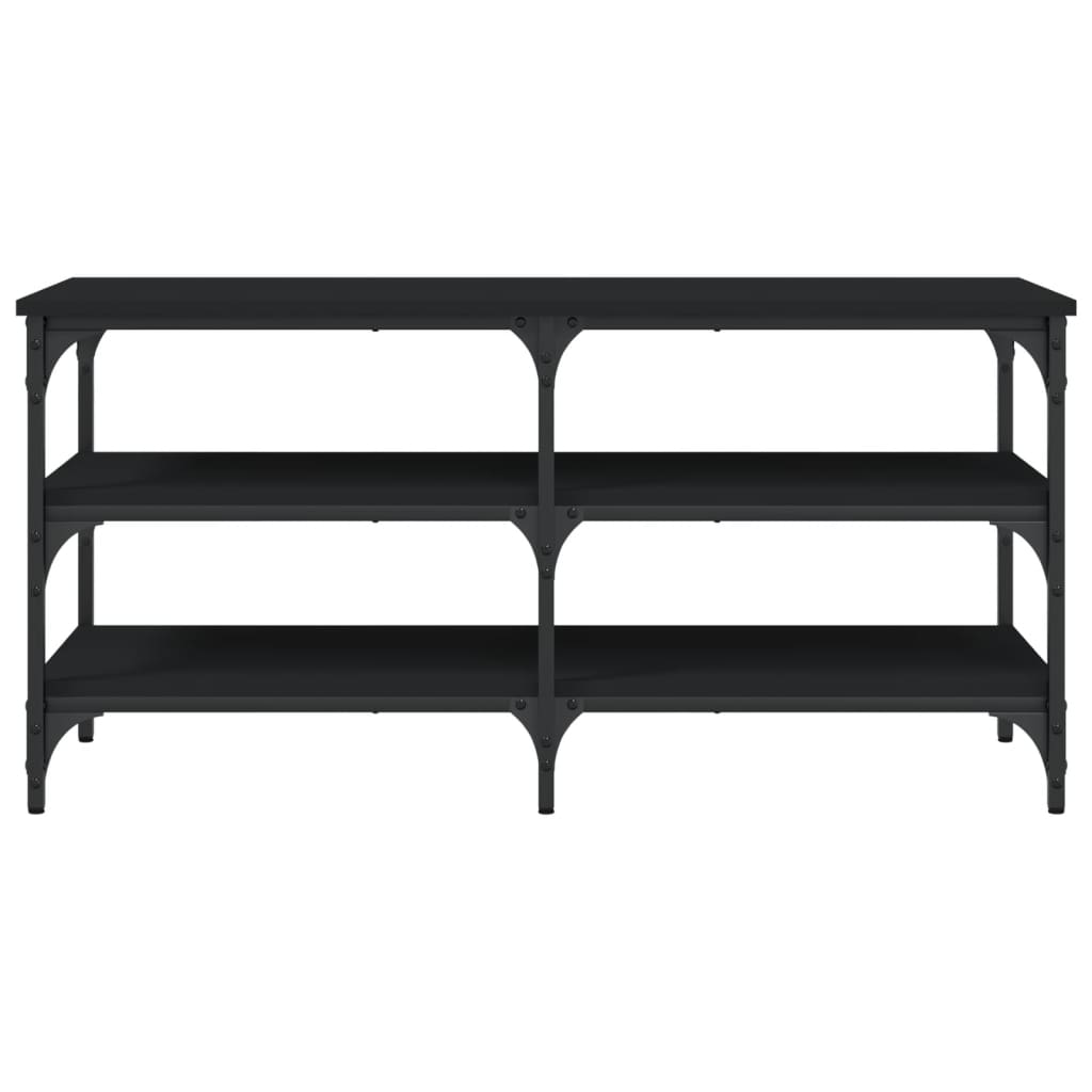 Klupa za cipele crna 100x38,5x49 cm od konstruiranog drva