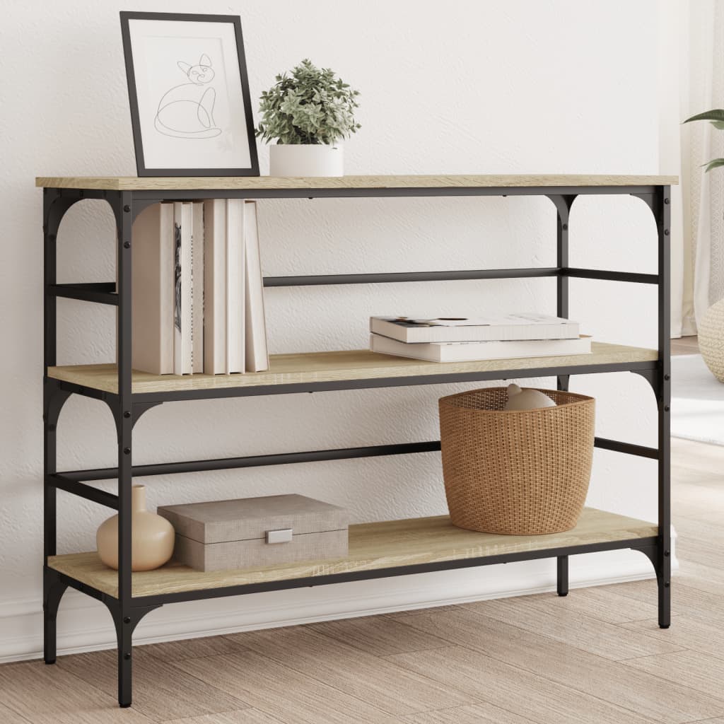 Konzolni stol boja hrasta sonome 100x32x75 cm konstruirano drvo