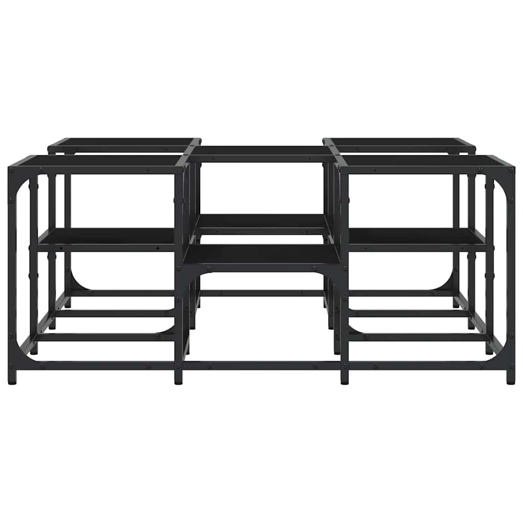 Stolić za kavu crni 91 x 91 x 40 cm od konstruiranog drva