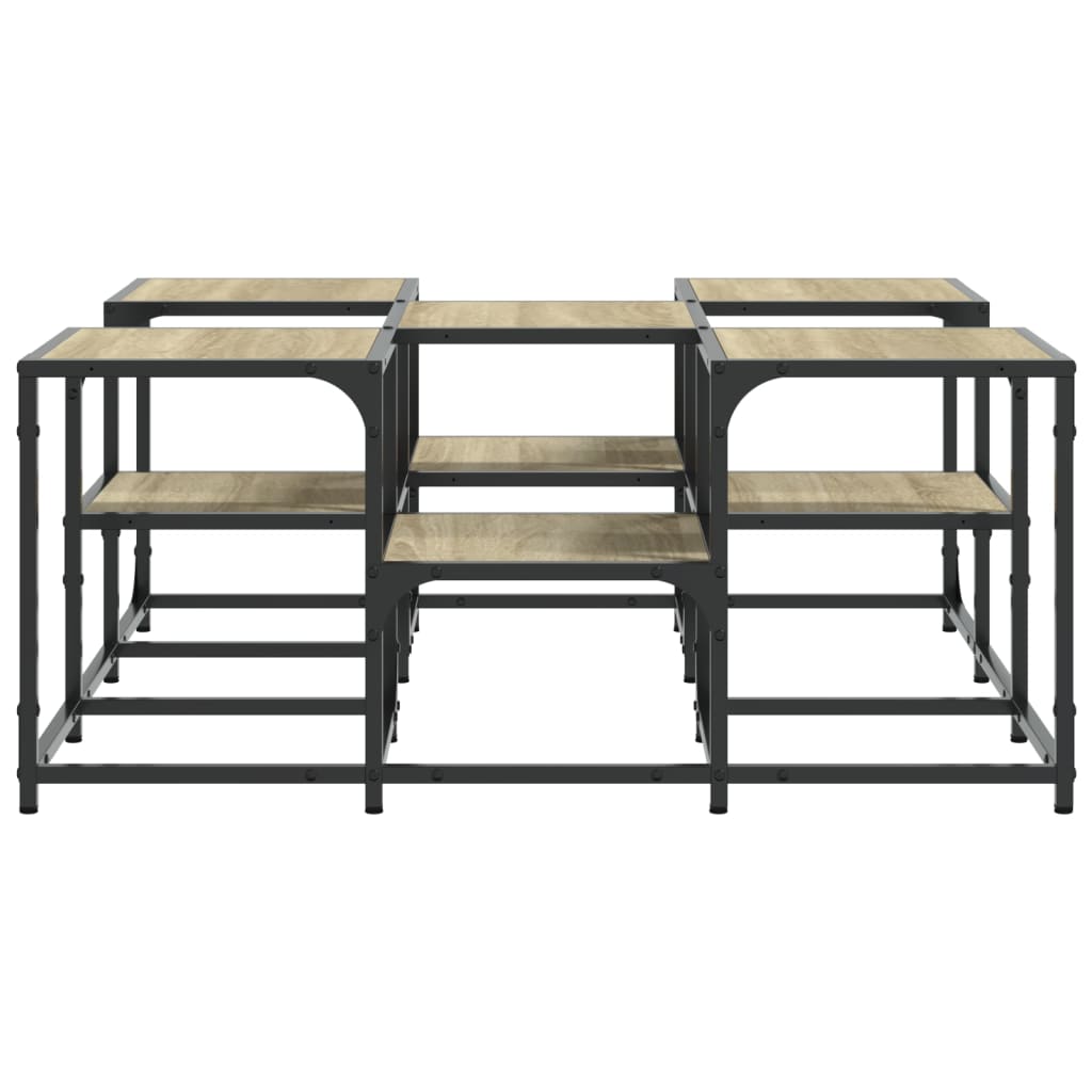 Stolić za kavu boja hrasta 91x91x40 cm konstruirano drvo