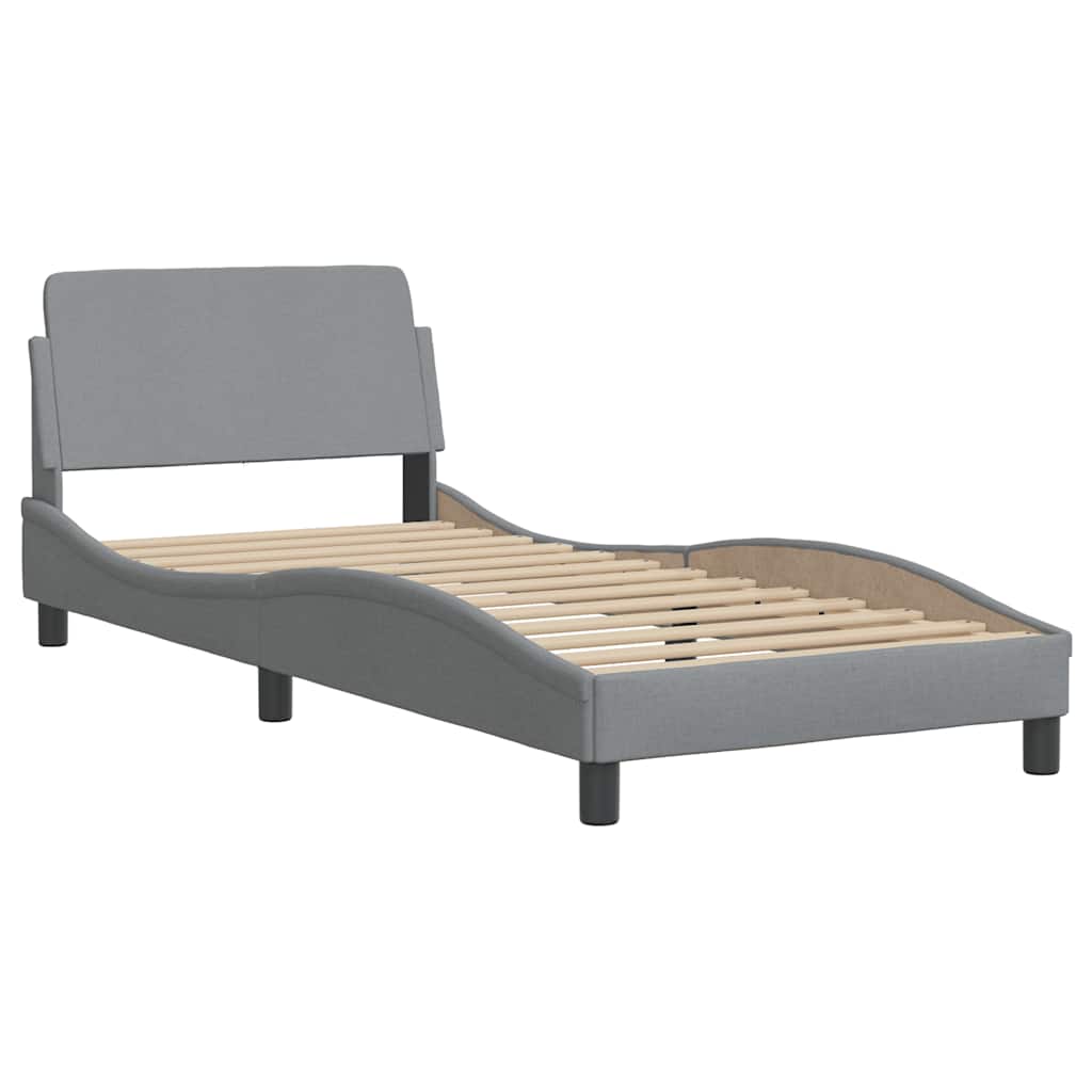 Okvir kreveta bez madraca Hvar svjetlosivi 90x200 cm od tkanine