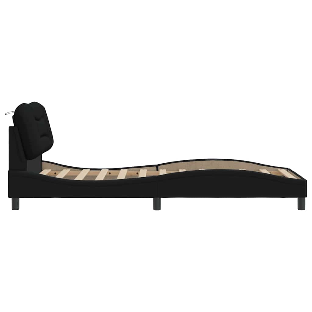 Okvir za krevet bez madraca Hvar crni 90x200cm od tkanine
