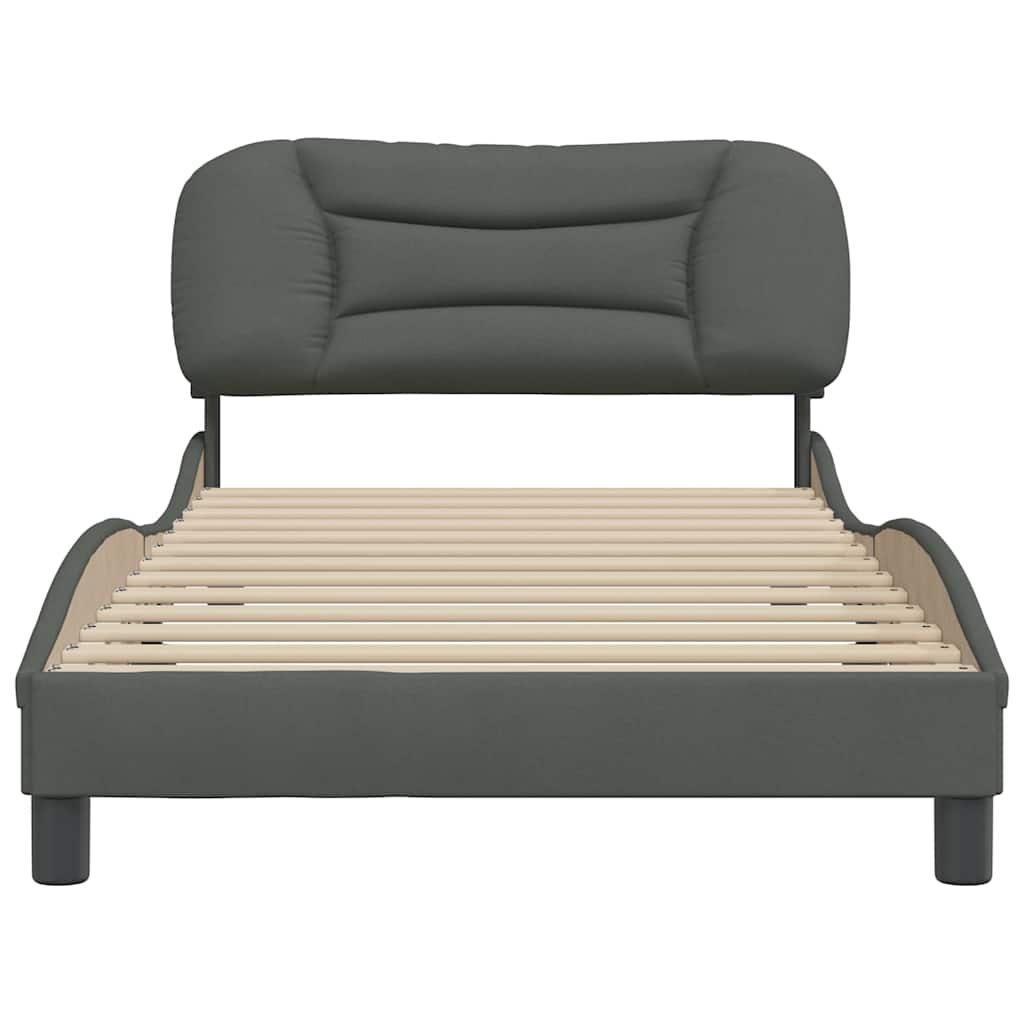 Okvir kreveta bez madraca Hvar tamnosivi 100x200 cm od tkanine