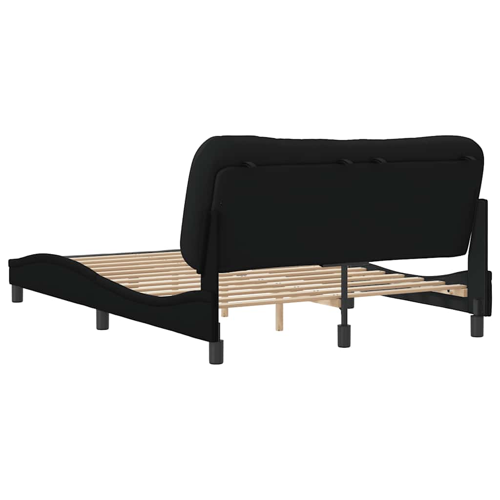 Okvir za krevet bez madraca Hvar crni 140 x 190 cm od tkanine
