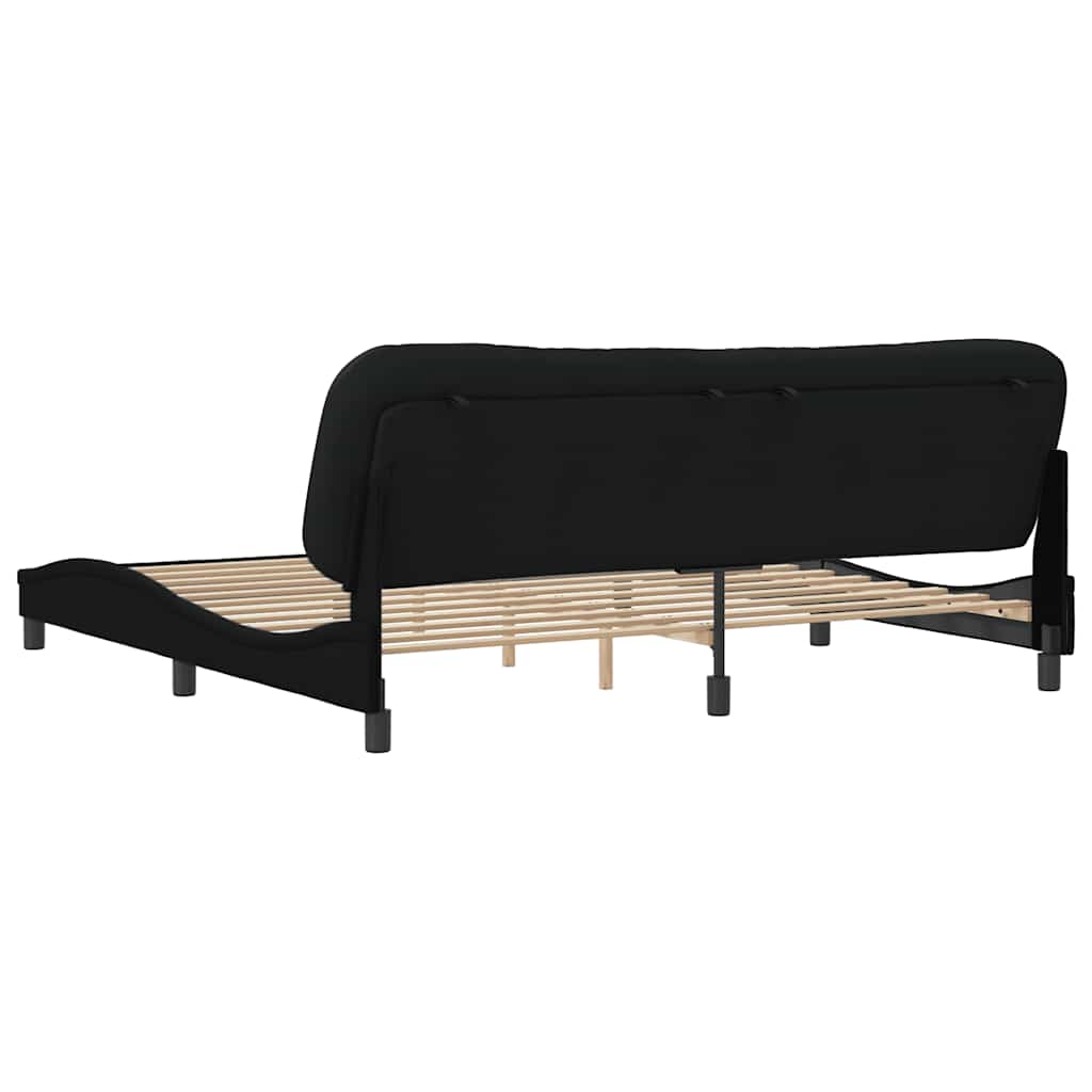 Okvir za krevet bez madraca Hvar crni 200x200 cm od tkanine