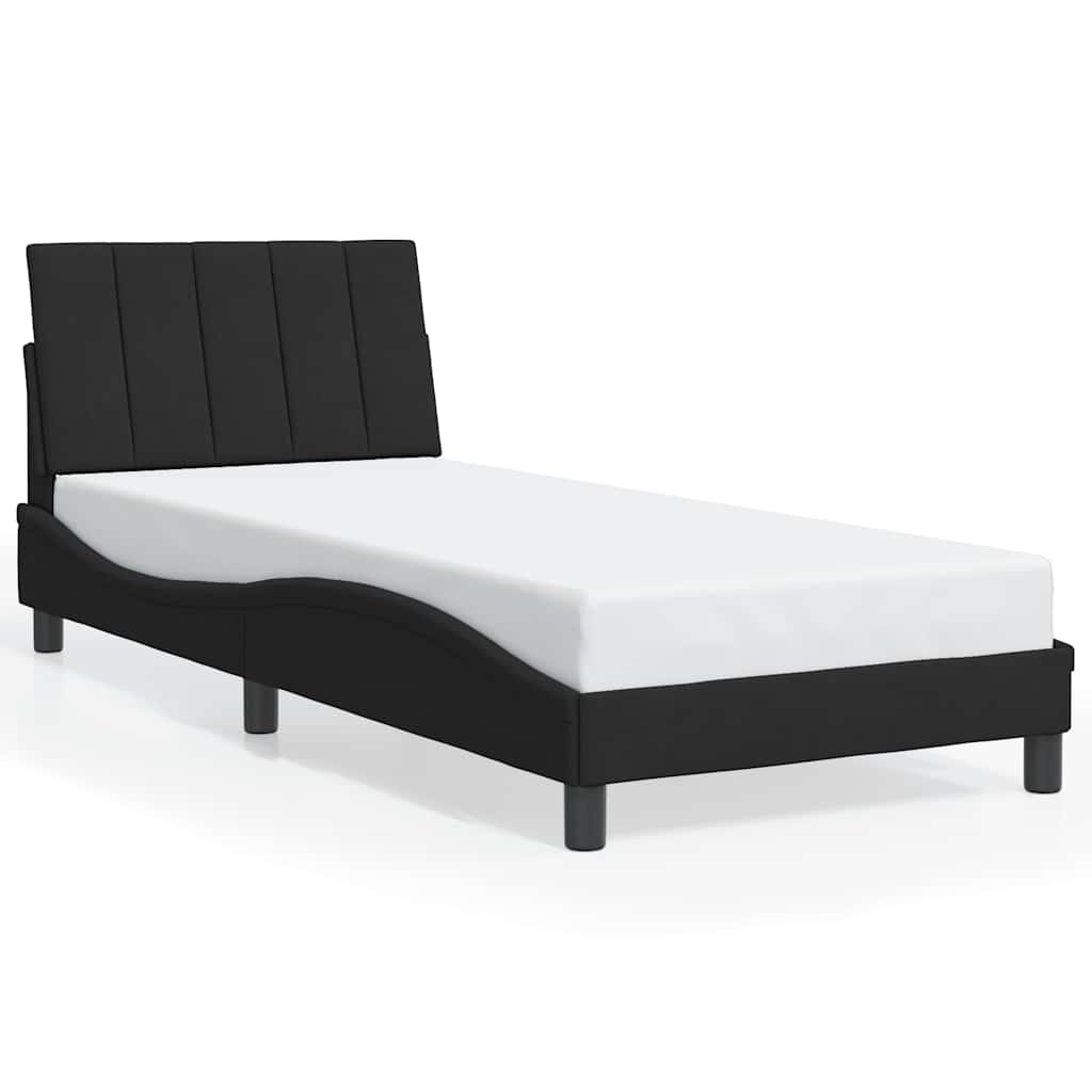 Okvir za krevet bez madraca Hanko crni 80x200 cm baršunasti