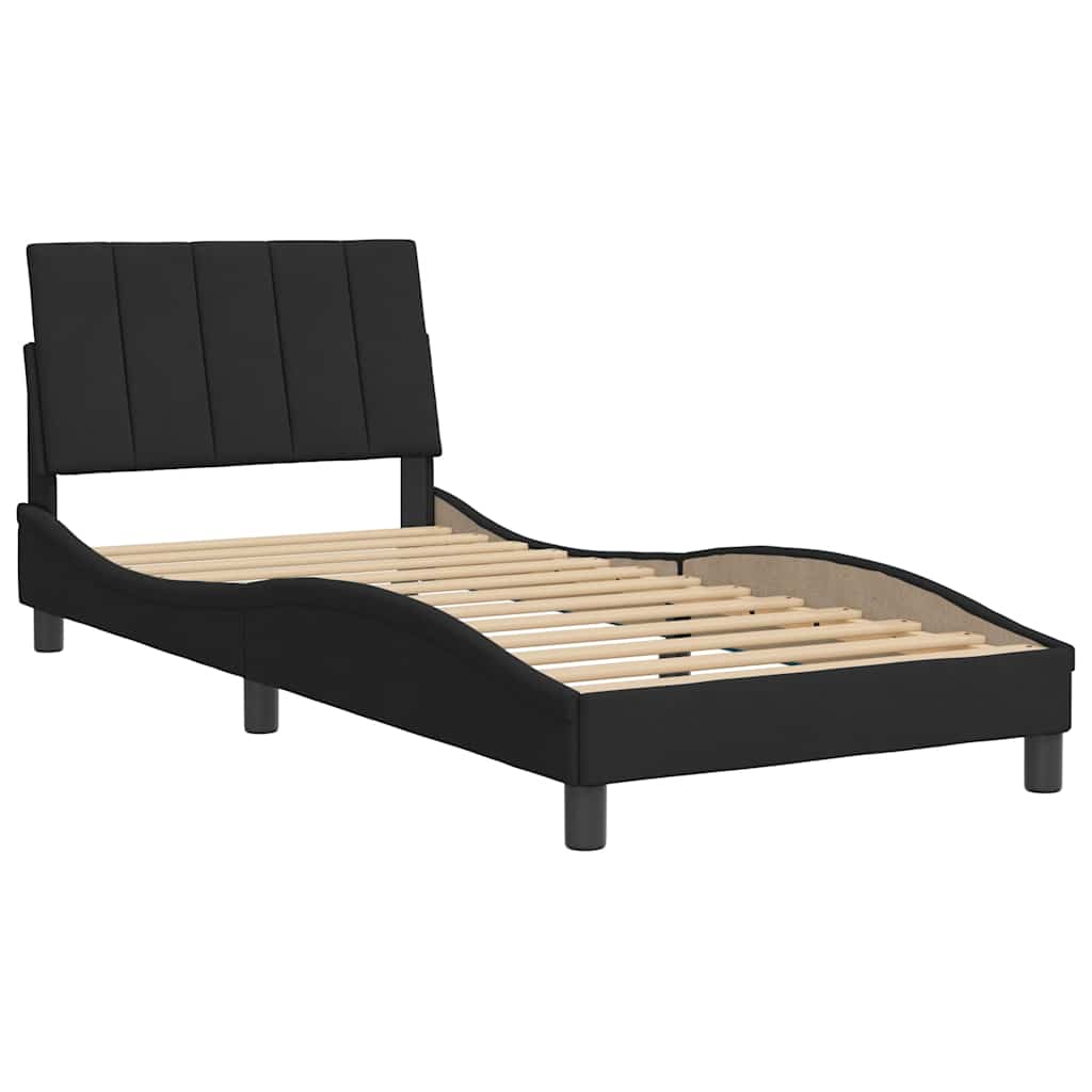 Okvir za krevet bez madraca Hanko crni 80x200 cm baršunasti
