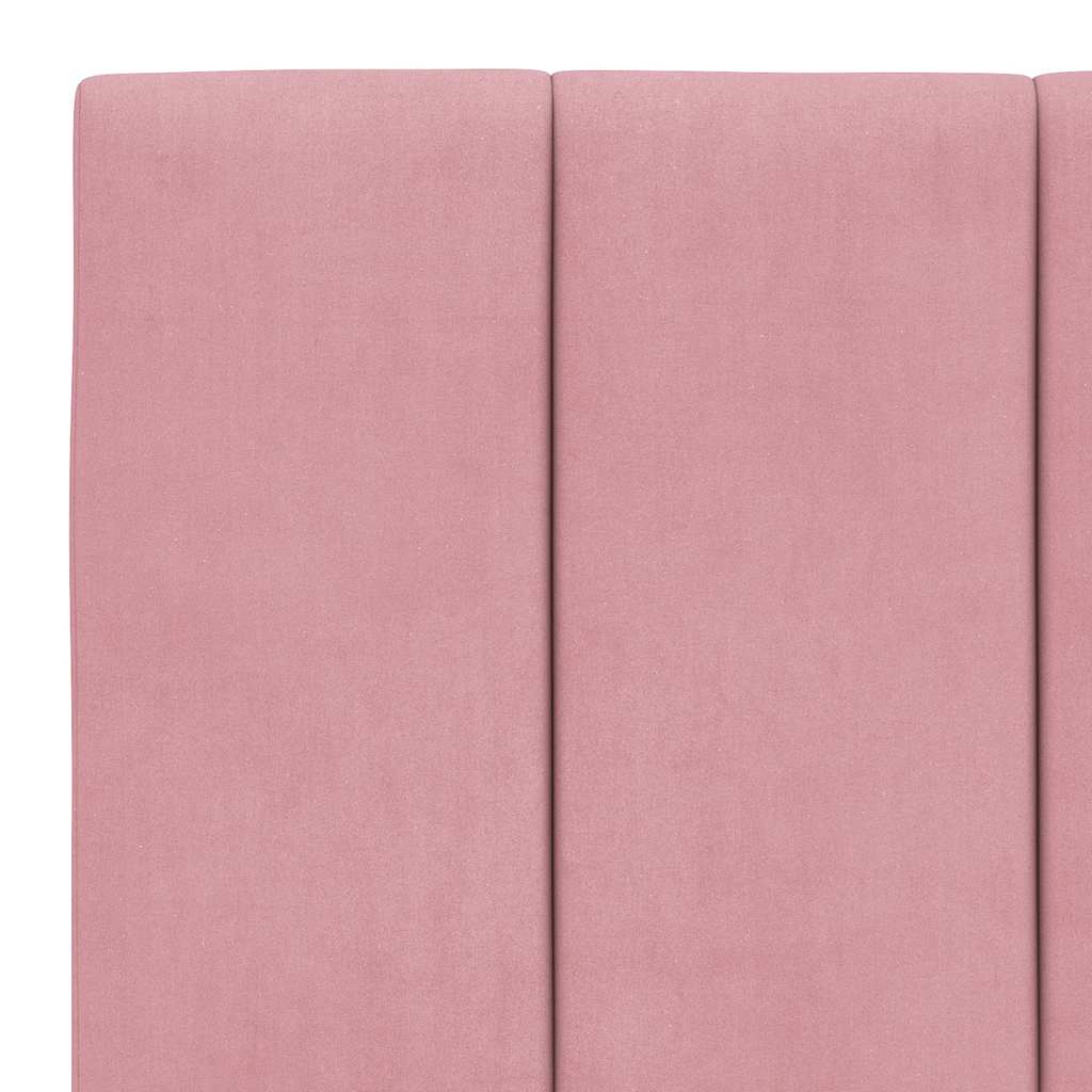 Okvir za krevet bez madraca Hanko ružičasti 100x200 cm baršunasti