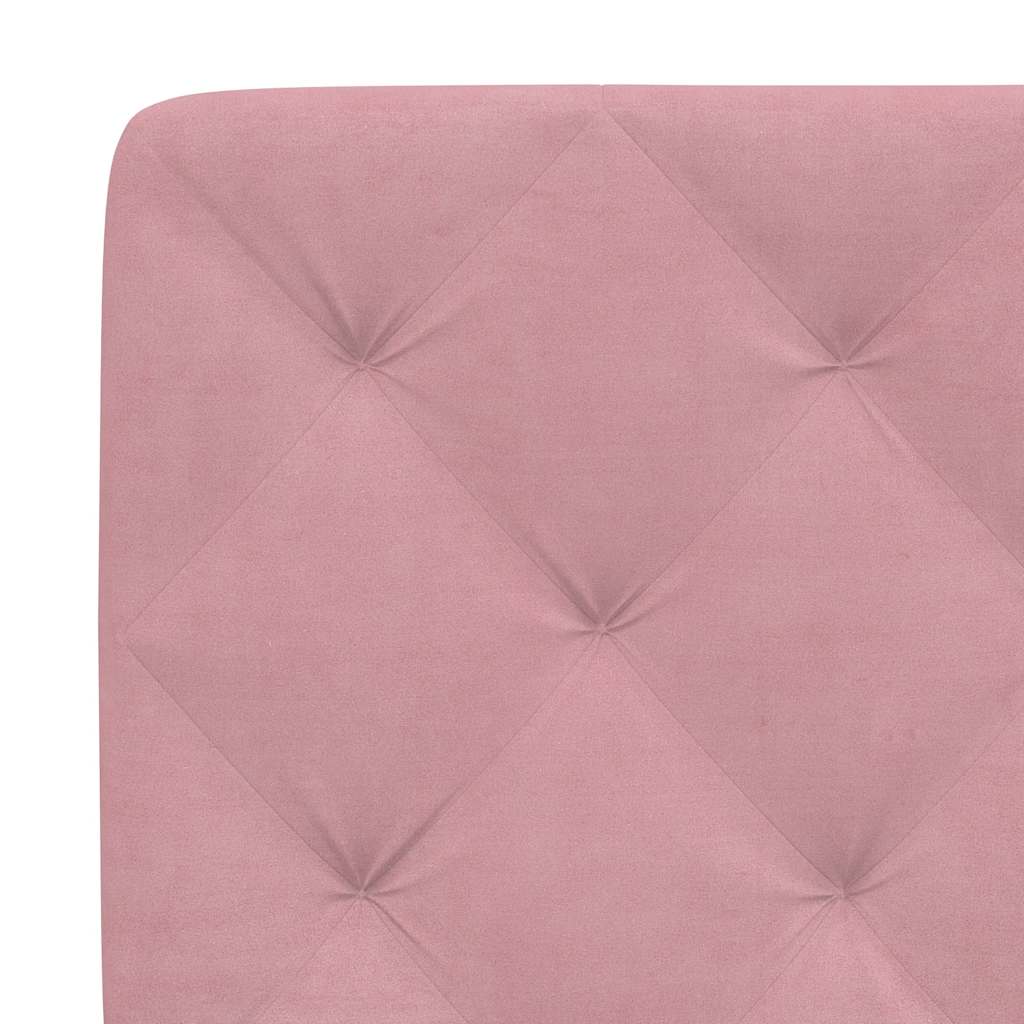 Okvir za krevet bez madraca ružičasti 120 x 200 cm baršunasti