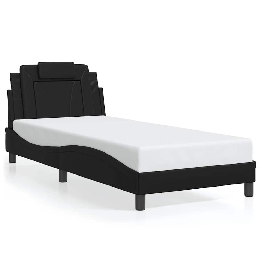 Okvir za krevet Viana bez madraca crni 80 x 200 cm od umjetne kože