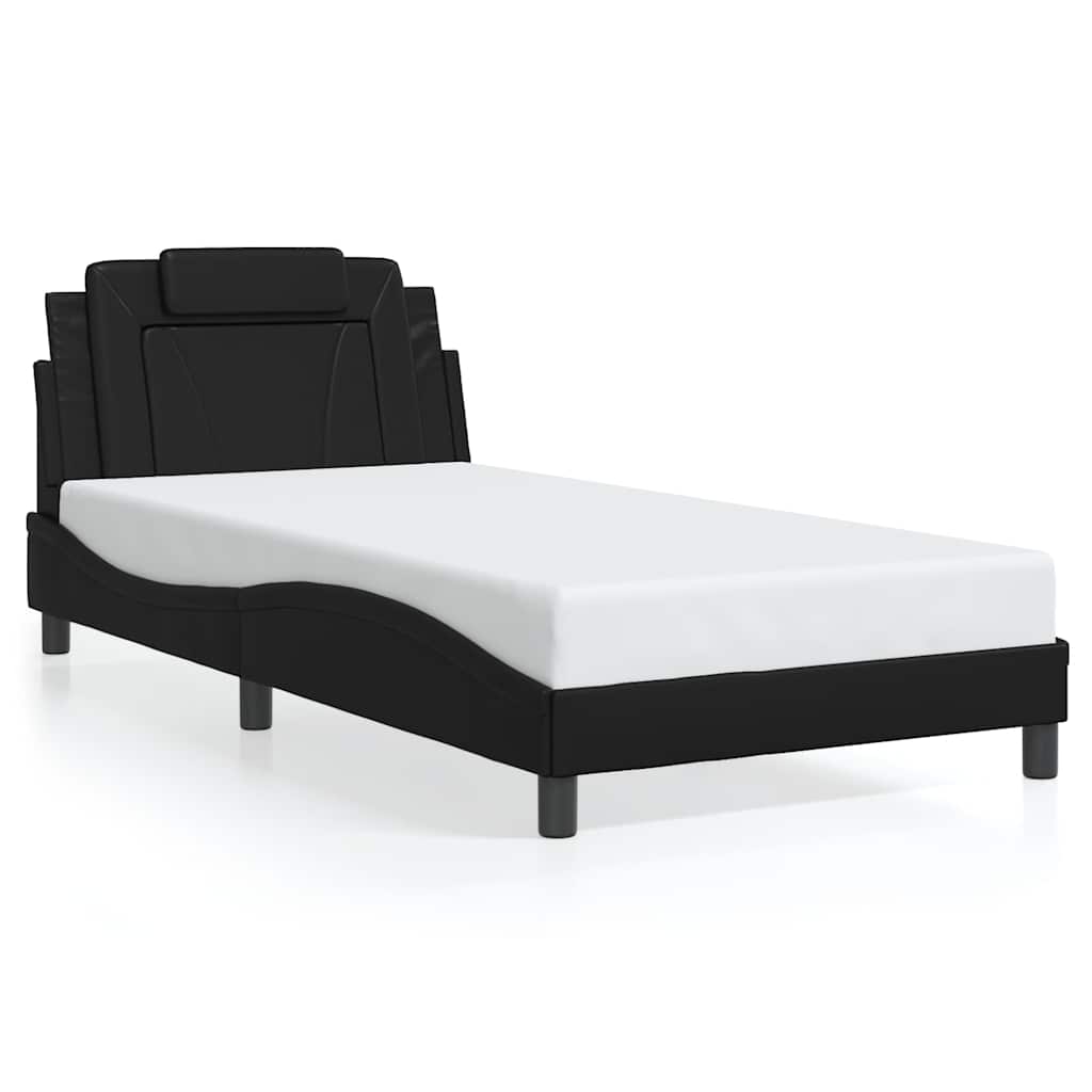 Okvir za krevet Viana bez madraca crni 100x200 cm od umjetne kože