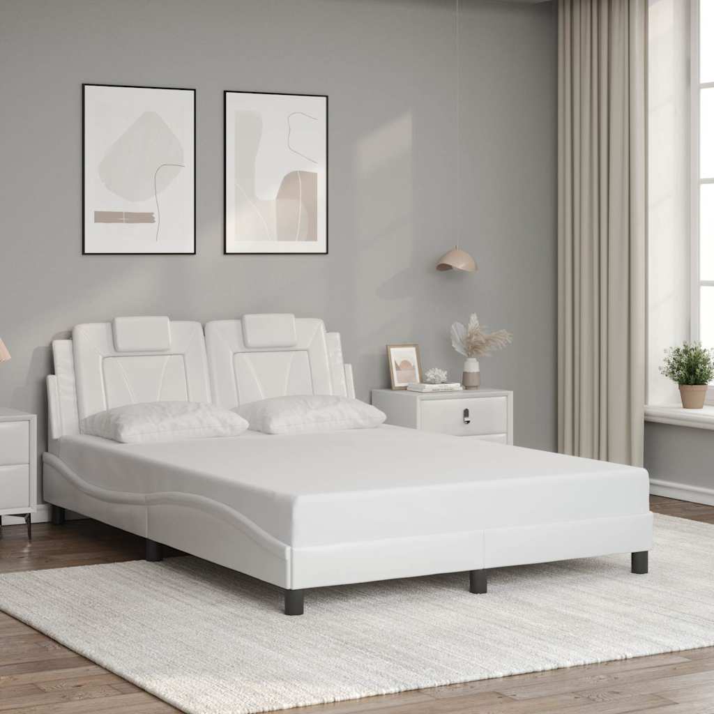 Okvir za krevet Viana bez madraca bijeli 140x200 cm od umjetne kože