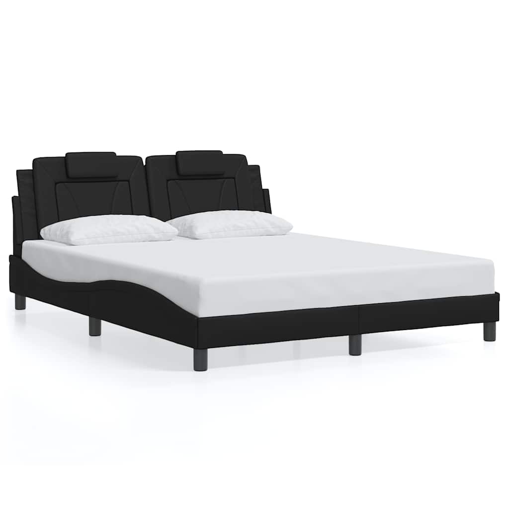 Okvir za krevet Viana bez madraca crni 160x200 cm od umjetne kože