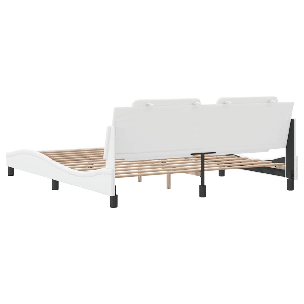 Okvir za krevet bez madraca Zadar bijeli 180x200 cm od umjetne kože