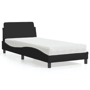 Krevet s madracem Dover crni 80 x 200 cm od tkanine